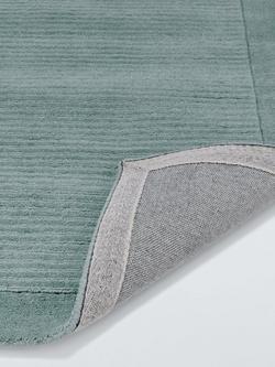 John Lewis ANYDAY Border Pure Wool Runner Rug, L240 x W70 cm - view 2, Duck Egg