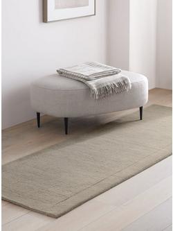 John Lewis ANYDAY Border Pure Wool Runner Rug, L240 x W70 cm - view 2, Ivory