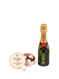 Moët & Chandon Charbonnel et Walker Pink Champagne Truffles, 44g & Mini Moët & Chandon Brut NV Champagne, 20cl