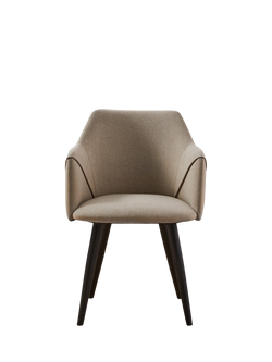 MADE Lule Dining Chairs, Set of 2, Ecru/Black Leg, Ecru Black