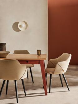 MADE Lule Dining Chairs, Set of 2, Ecru/Black Leg - view 2, Ecru Black