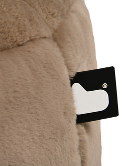 Extreme Lounging Faux Fur Drum B-Poufe, Mink - view 2, Mink