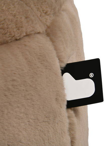 Extreme Lounging Faux Fur Drum B-Pouffe, Mink - view 2, Mink