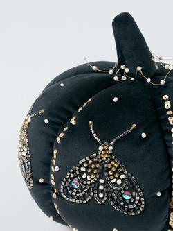 John Lewis Velour Moth Pumpkin, Black - view 2, Black