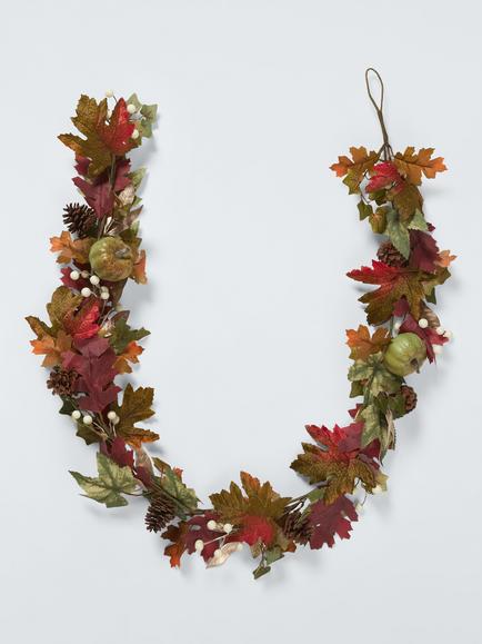 John Lewis Green Pumpkin Garland, L180cm, Green Multi