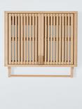 John Lewis Slatted Bathroom Wall Cabinet with Rail