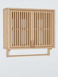 John Lewis Slatted Bathroom Wall Cabinet with Rail