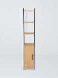 John Lewis Bamboo and Metal Bathroom Tallboy, Black/Natural