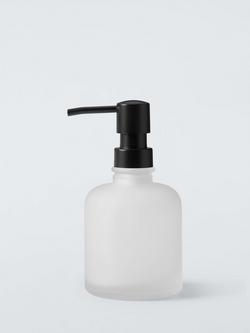 John Lewis Frosted Glass Soap Dispenser, White, 