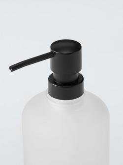 John Lewis Frosted Glass Soap Dispenser, White - view 2, 