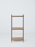 John Lewis Bamboo and Metal Bathroom Shelf Unit, Black/Natural