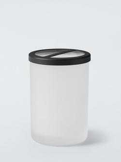 John Lewis Frosted Glass Bathroom Tumbler, White, 
