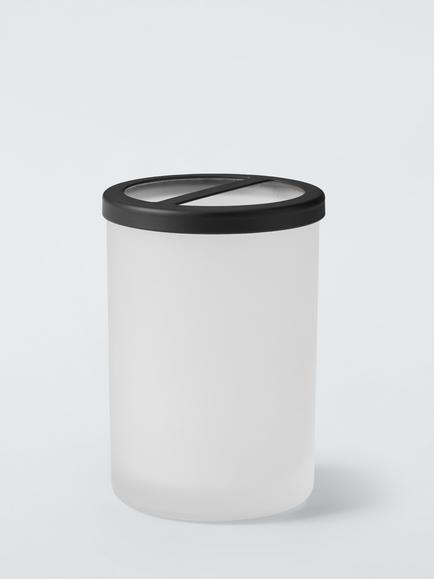 John Lewis Frosted Glass Bathroom Tumbler, White, 