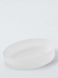 John Lewis Frosted Glass Soap Dish, White
