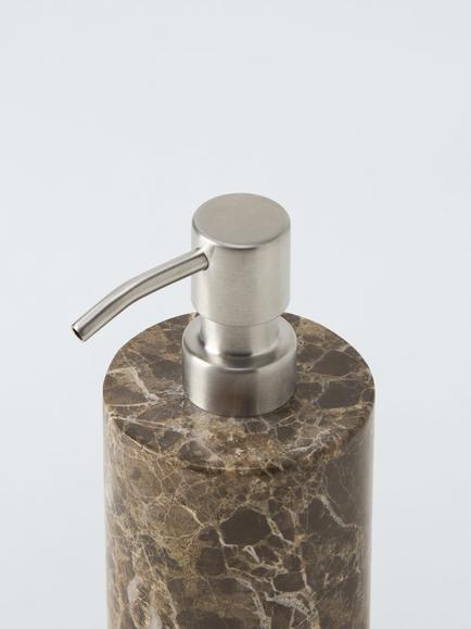John Lewis Marble Soap Dispenser, Brown - view 2, Brown