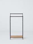 John Lewis Bamboo and Metal Bathroom Towel Rail, Black/Natural