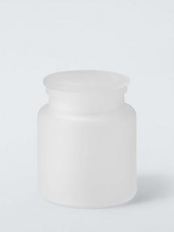 John Lewis Frosted Glass Storage Jar, White, 