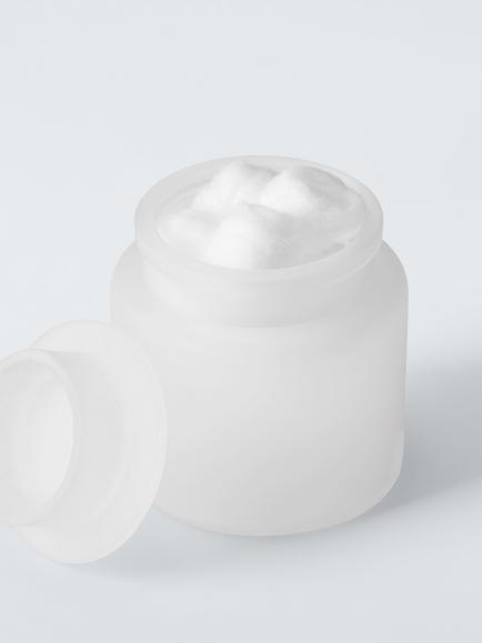 John Lewis Frosted Glass Storage Jar, White - view 2, 