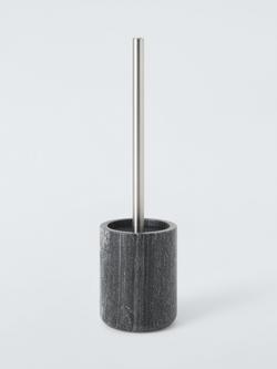 John Lewis Midnight Black Marble Toilet Brush, 