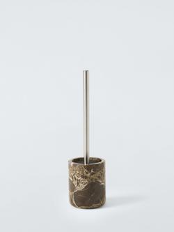 John Lewis Marble Toilet Brush, Brown