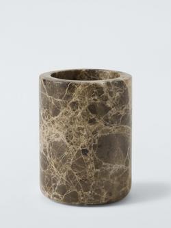 John Lewis Marble Bathroom Tumbler, Brown