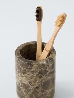 John Lewis Marble Bathroom Tumbler - view 2, Brown