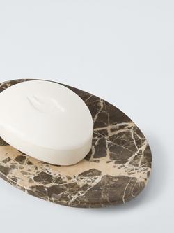 John Lewis Marble Soap Dish - view 2, Brown