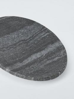 John Lewis Oval Marble Soap Dish, Midnight Black - view 2, 