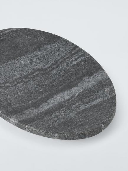 John Lewis Oval Marble Soap Dish, Midnight Black - view 2, 