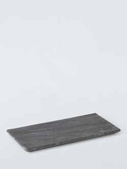 John Lewis Midnight Black Marble Bathroom Tray, Black