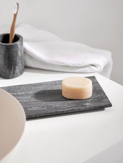 John Lewis Midnight Black Marble Bathroom Tray - view 2, Black