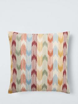 John Lewis Anika Ikat Cushion, Multi, Multi