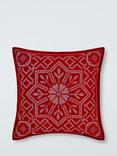 John Lewis Cross Stitch Snowflake Cushion, Red