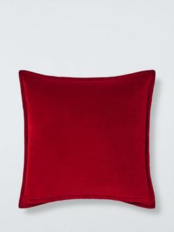 John Lewis Cross Stitch Snowflake Cushion, Red - view 2, Red