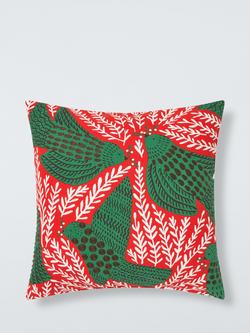 John Lewis Ornate Bird Cushion, Multi, Multi