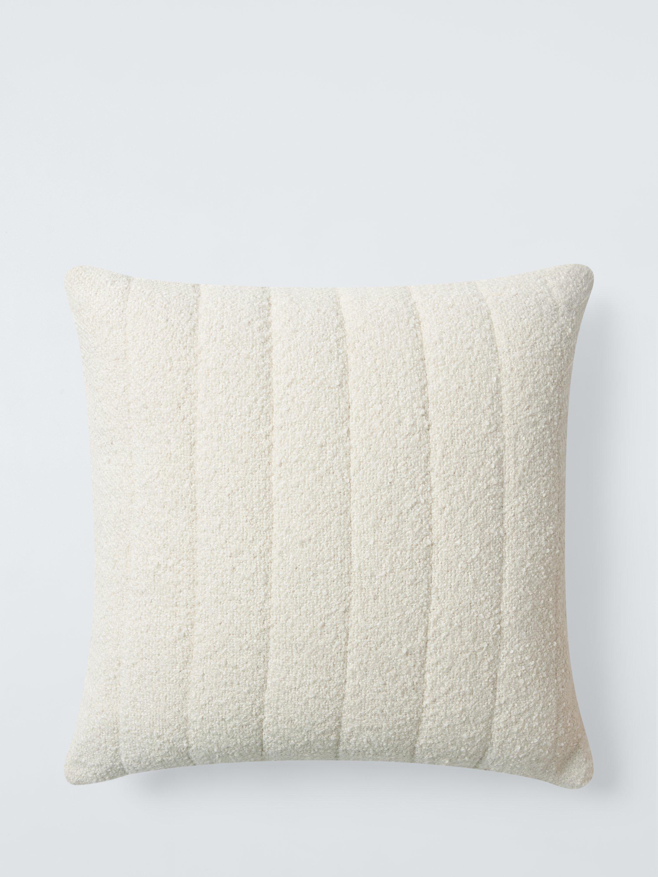 John Lewis Boucle Quilted Cushion, Marshmallow