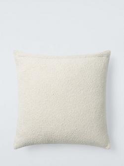 John Lewis Boucle Quilted Cushion, Marshmallow - view 2, Marshmallow