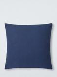 John Lewis Floral Crop Embroidered Cushion, Blue