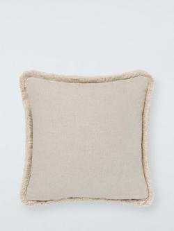 John Lewis Braided Cotton Cushion, Natural - view 2, Natural