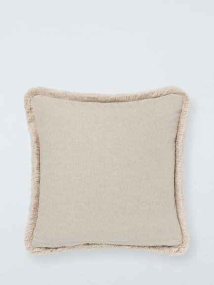 John Lewis Braided Cotton Cushion, Natural - view 2, Natural