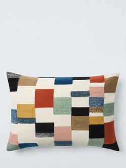 John Lewis Embroidered Patchwork Cushion, Multi, Multi