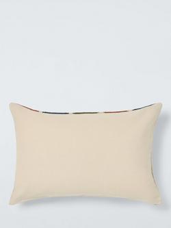 John Lewis Harvest Block Stripe Cushion, Multi - view 2, Multi