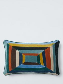 John Lewis Patchwork Velvet Cushion, Multi, Multi