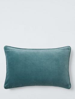 John Lewis Patchwork Velvet Cushion, Multi - view 2, Multi