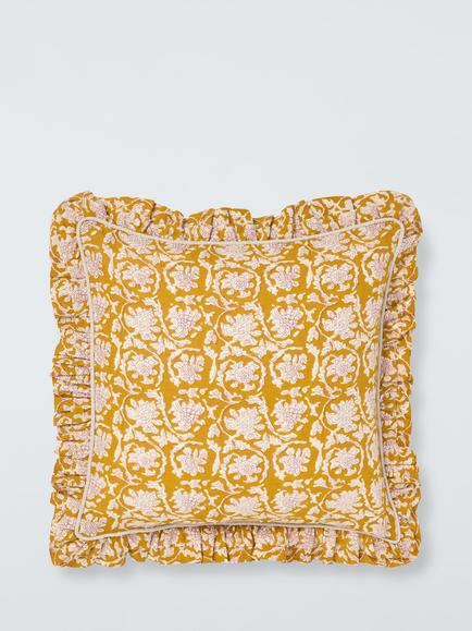 John Lewis Kala Cushion, Ochre, Ochre