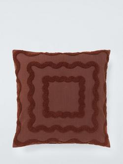 John Lewis Wiggle Cushion, Port, Port