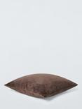 John Lewis Cotton Velvet Cushion, Cocoa