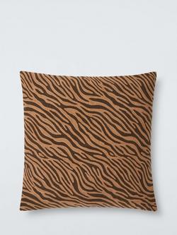 John Lewis Crewel Tiger Cushion, Auburn, Auburn