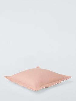 John Lewis Double Oxford Linen Cushion - view 2, Plaster