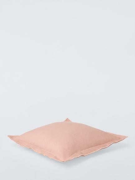 John Lewis Double Oxford Linen Cushion - view 2, Plaster